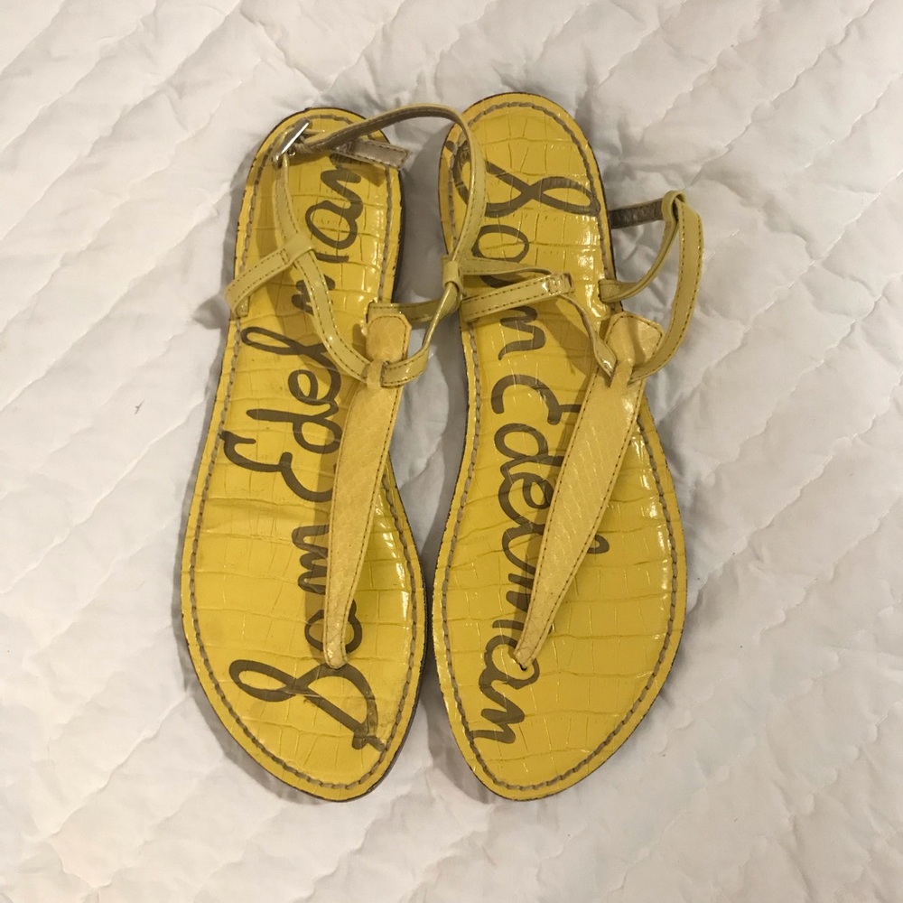 GIGI strappy yellow sandals